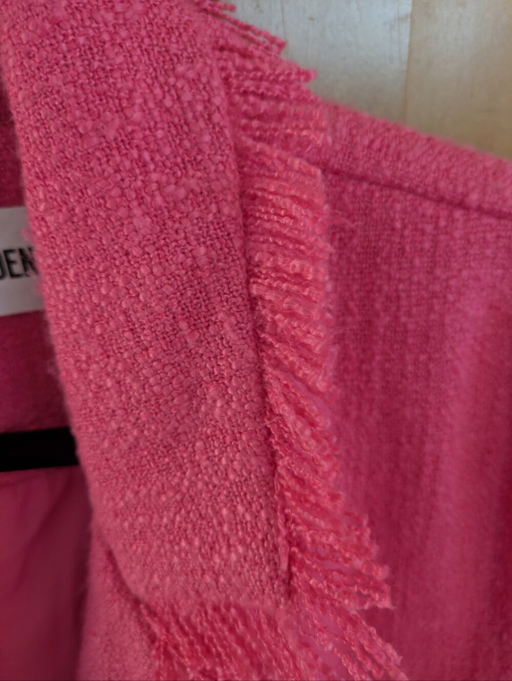 Steve Madden Pink Fringed Tweed Blazer - Picture 9 of 14